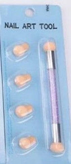 Baton éponges avec rechange mauve - Ongles Elaine Lemay