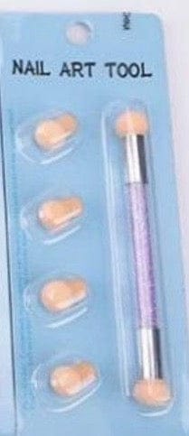 Baton éponges avec rechange mauve - Ongles Elaine Lemay