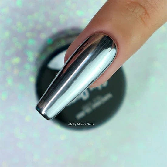 Gel Paint Silver Chrome - Ongles Elaine Lemay