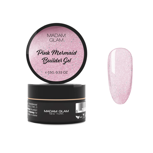 Builder gel Pink Mermaid en pot 15g - Ongles Elaine Lemay