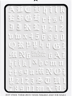 Alphabet blanc - Ongles Elaine Lemay
