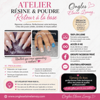 Atelier résine et poudre retour à la base - Ongles Elaine Lemay