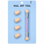 Baton éponges avec rechange mauve - Ongles Elaine Lemay