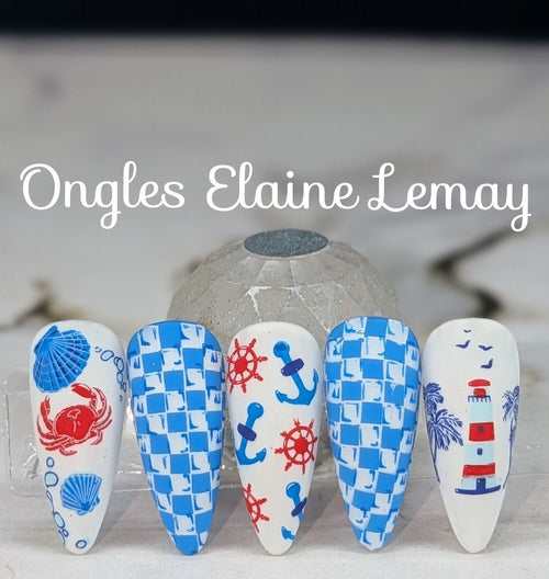 Blue Capri - Ongles Elaine Lemay