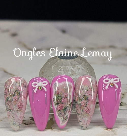 Boucles/noeud mini pqt de 100 neutre - Ongles Elaine Lemay