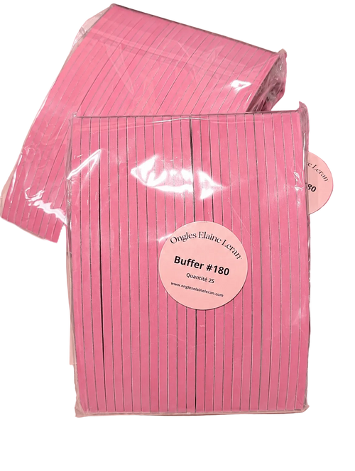 Buffer 180 refill paquet de 25 rose - Ongles Elaine Lemay