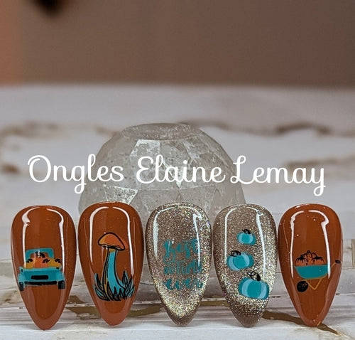 Caramel Fall - Ongles Elaine Lemay