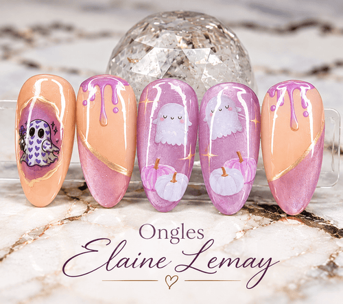 Chrome champagne - Ongles Elaine Lemay