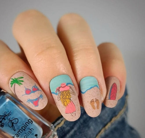 CJS-249 This way to the beach - Ongles Elaine Lemay