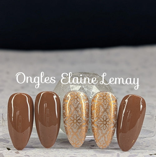 CJS-339 Full nail FAB - Floral Baroque Geo - Ongles Elaine Lemay