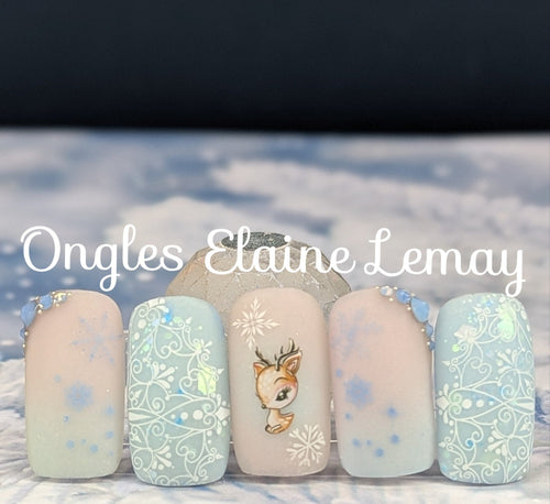 CJS-376 Snowflake on Chains - Ongles Elaine Lemay