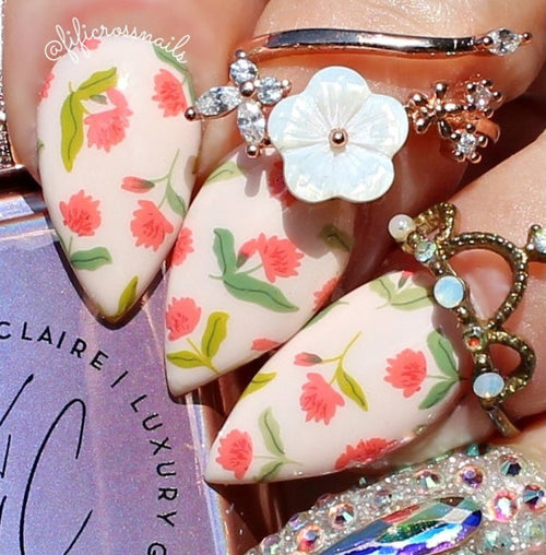 CJS-409 Petals in Pattern - Ongles Elaine Lemay