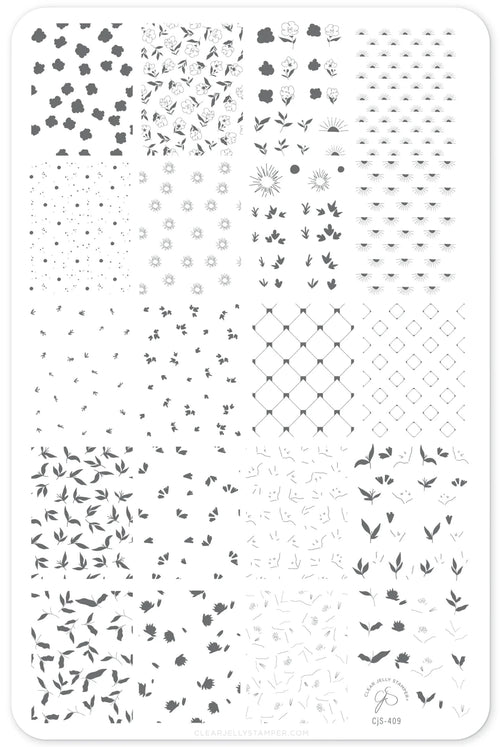 CJS-409 Petals in Pattern - Ongles Elaine Lemay