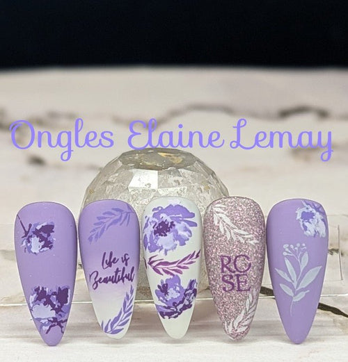 CJS-81 Watercolor Garden - Ongles Elaine Lemay
