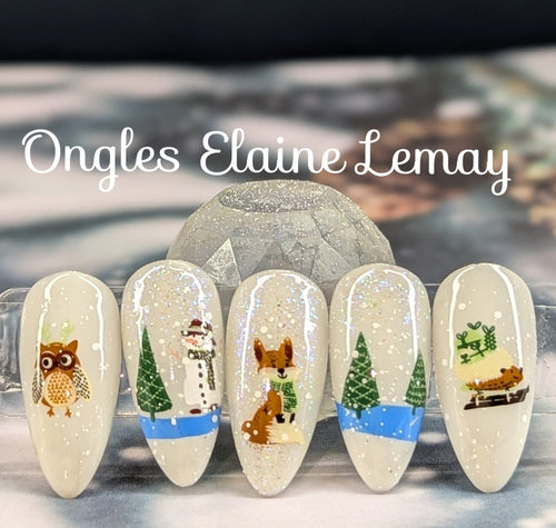 CJS-C-89 Frosty Fun & Cozy Cocoa - Ongles Elaine Lemay