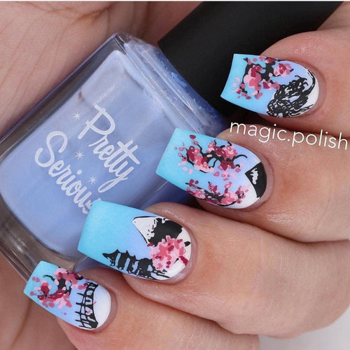 CJS-LC-12 Veil of old Japan - Ongles Elaine Lemay