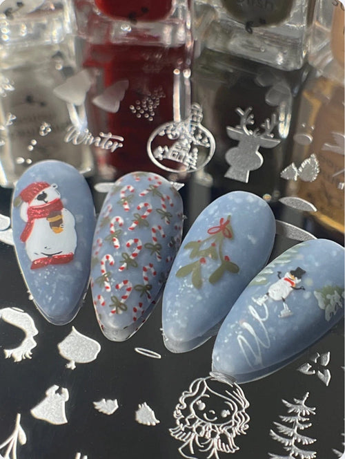 CJS-LE-07 Frostyâs Winter Wonderland - Ongles Elaine Lemay