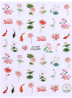 Collant poisson koi et nénuphar- Ongles Elaine Lemay