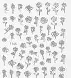 Collant roses argent - Ongles Elaine Lemay