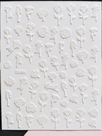 Collant roses blanc - Ongles Elaine Lemay