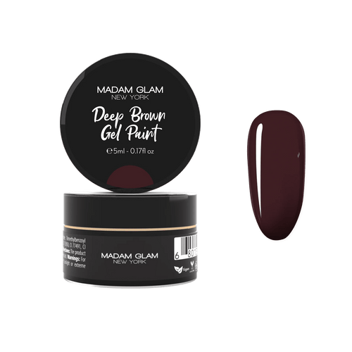 Deep Brown Gel Paint - Ongles Elaine Lemay