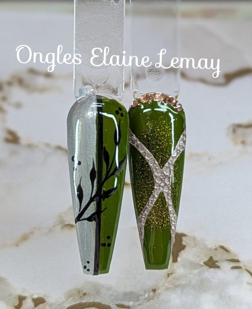 Enchanted Moss - Ongles Elaine Lemay