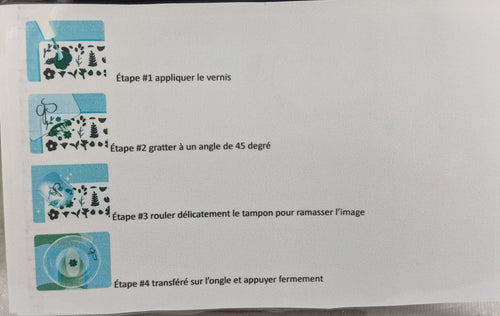 Feuille Laminée pour stamping - Ongles Elaine Lemay