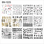 Feuilles 12 motifs BN-1225 - Ongles Elaine Lemay