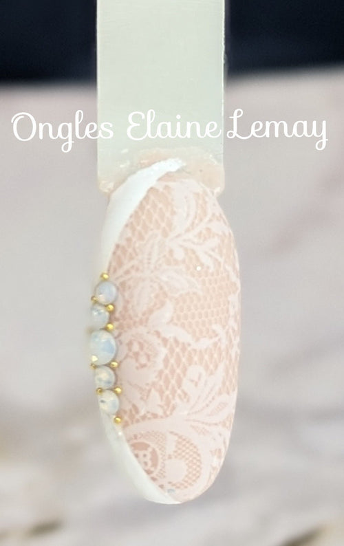 Foil dentelle blanche en sachet - Ongles Elaine Lemay