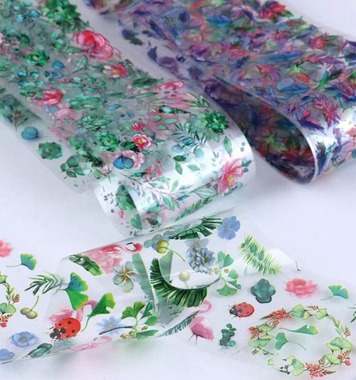 Foil fleurs 2024 - Ongles Elaine Lemay