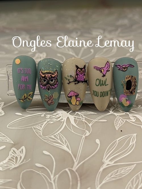 CJS-LC-96 Owl is good - Ongles Elaine Lemay