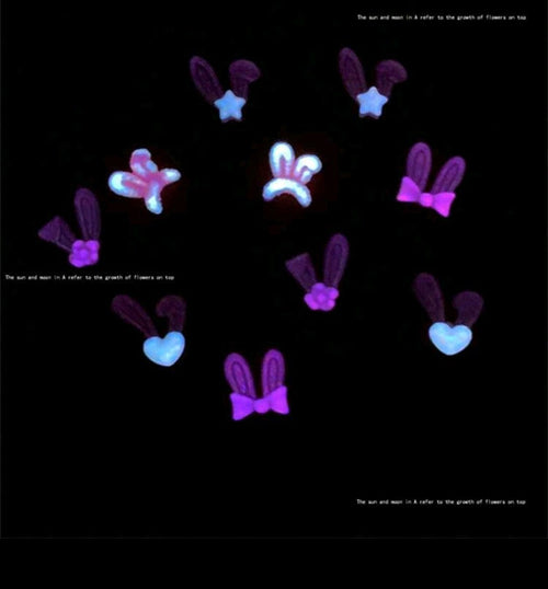 Oreilles de lapin glow in the dark - Ongles Elaine Lemay