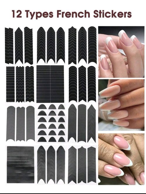 Collants pour manucure français - Ongles Elaine Lemay