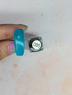 #085 Teal me off the ceiling vernis à stamping - Ongles Elaine Lemay