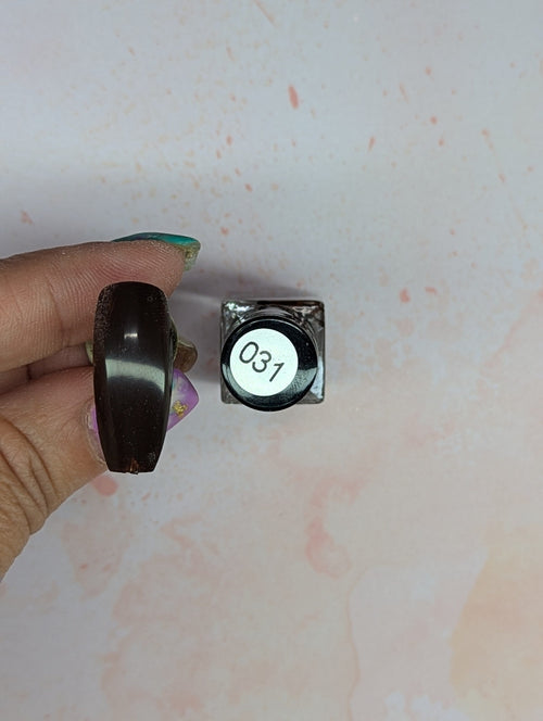 #031 You Had me at Chocolate vernis Ă stamping - Ongles Elaine Lemay