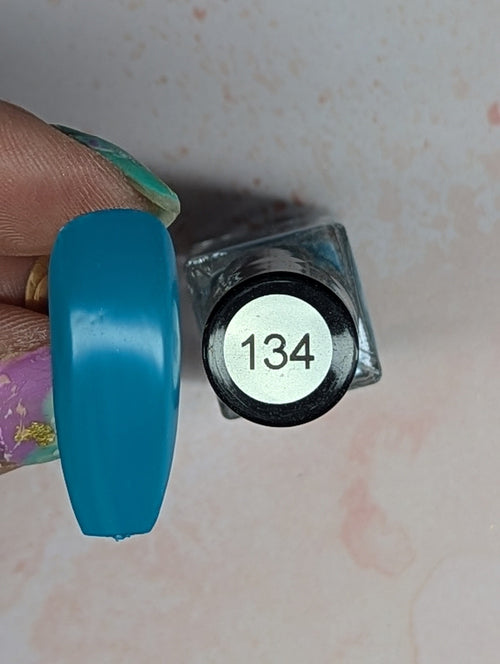 #134 Teal-tally Crazy for You vernis Ă  stamping - Ongles Elaine Lemay