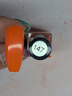 #147 Orange Crush vernis à stamping - Ongles Elaine Lemay