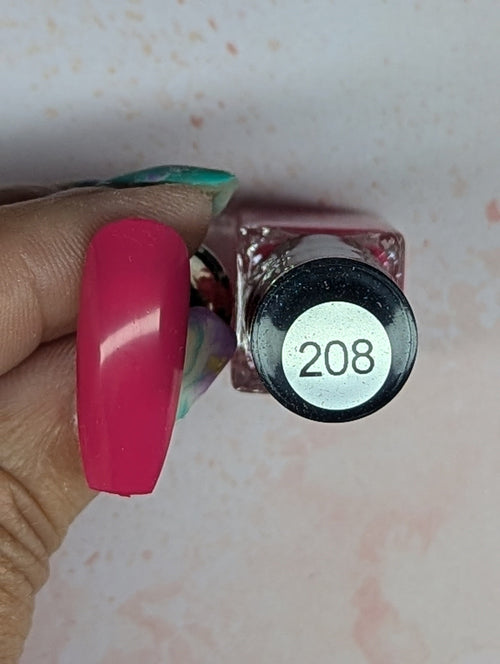 #208 Fuchsia Sprinkle vernis à stamping - Ongles Elaine Lemay