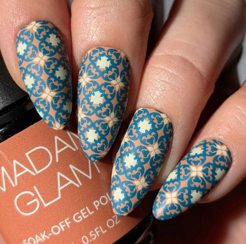 CJS-338 Full nail FAB - Blissful Baroque - Ongles Elaine Lemay