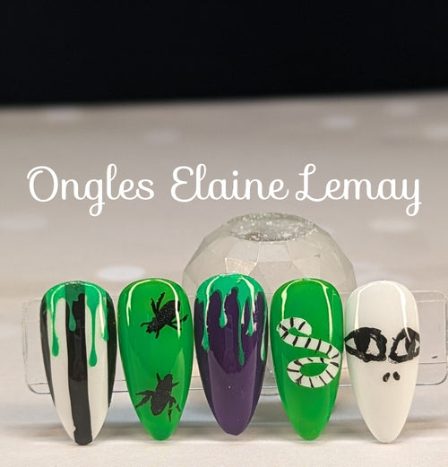 Atelier de Stamping Automne et Halloween - Ongles Elaine Lemay