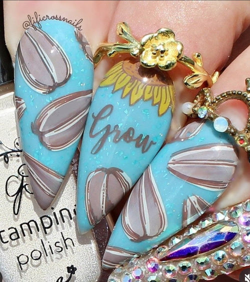 CJS-370 Glow like a Sunflower - Ongles Elaine Lemay