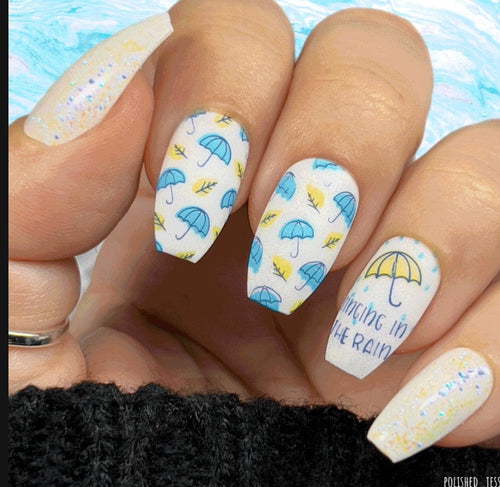 CJS-131 Fallpaper Singing in the Rain - Ongles Elaine Lemay