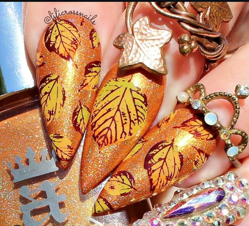 CJS-318 Graceful leaves - Ongles Elaine Lemay