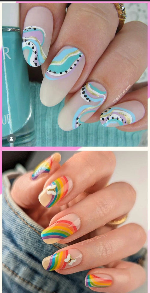 CJS-LC-82 Funky Swirls - Ongles Elaine Lemay