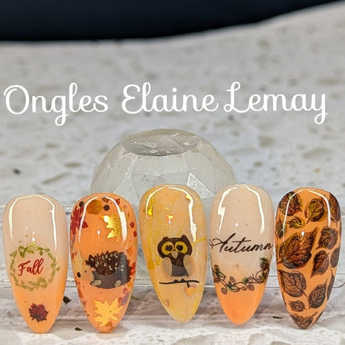 CJS-318 Graceful leaves - Ongles Elaine Lemay