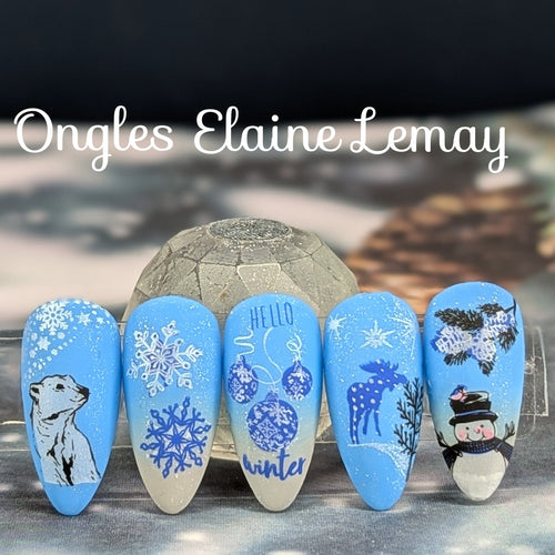 CJS-374 Hello Winter - Ongles Elaine Lemay