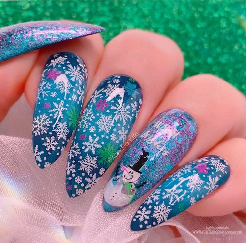 CJS-324 Patterned Winter - Ongles Elaine Lemay