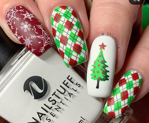 CJS-324 Patterned Winter - Ongles Elaine Lemay