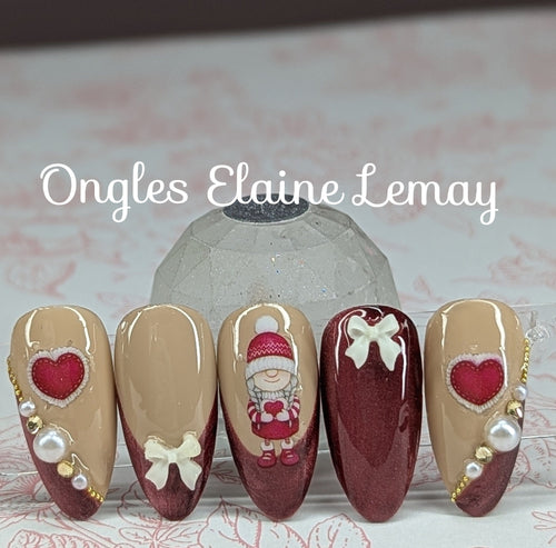 Cherry Mocha - Ongles Elaine Lemay