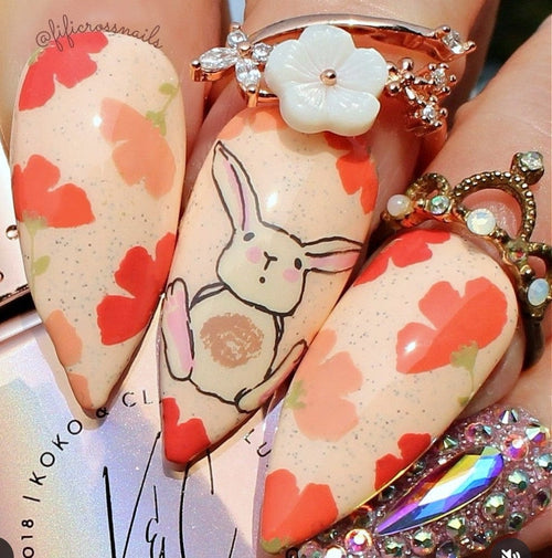 CJS-292 Sweet Spring Bunnies - Ongles Elaine Lemay
